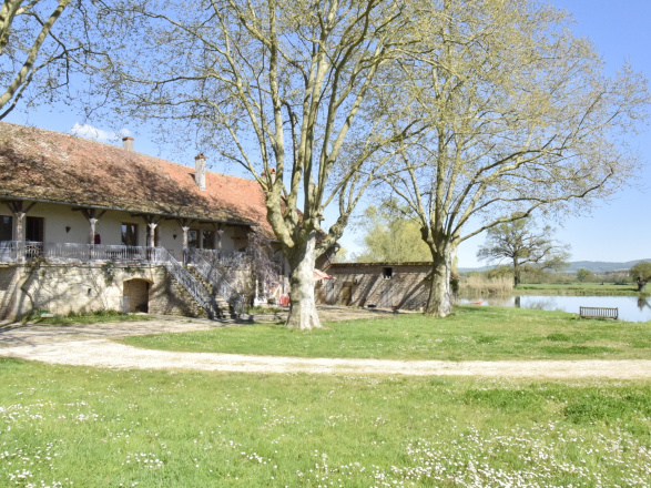 Entre Chalonnais et Clunisois. BELLE FERME DE CARACTERE 18ème AVEC PLAN D’EAU